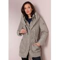 Daunenjacke CREATION L PREMIUM, Damen, Gr. 44, grau (taupe), 100% Polyester, Füllung:90% Daunen, 10% Federn, unifarben, Langarm, Jacken