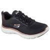 Sneaker SKECHERS "FLEX APPEAL 5.0", Damen, Gr. 40, rosa (schwarz, roségoldfarben), Textil, sportlich, Schuhe, Trainingsschuh, Freizeitschuh in veganer Verarbeitung