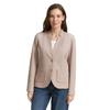 Sweatblazer TOM TAILOR "Ottoman", Damen, Gr. XL (42), grau (soft taupe), Jersey, Obermaterial: 54% Baumwolle, 43% Polyester, 3% Elasthan, unifarben, casual, tailliert taillenbedeckt, V-Ausschnitt, Langarm, Blazer, mit aufgesetzten Taschen und Struktur