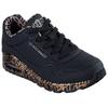 Wedgesneaker SKECHERS "UNO-LOVING LOVE", Damen, Gr. 38, gold (schwarz, goldfarben), Lederimitat, sportlich, Schuhe, Freizeitschuh, Halbschuh, Schnürschuh mit coolem Graffiti-Print