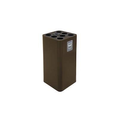 Stil Casa PURE Getränkehalter, lackierter Stahl, 38x38x80 cm, 7-Loch-Deckel + Rührstäbchenhalter, magnetisches Piktogramm, 100 L, Corten. Image