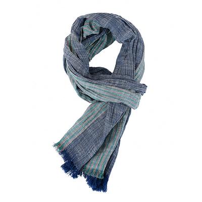 Men's Striped Cotton Scarf – Lightweight Soft Fringed Wrap for Fall Winter, Casual Vintage Style Shawl for Travel, Daily Wear Outdoor Activities