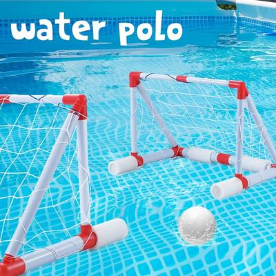 Water Volleyball Game Set with Double Doors Convenient Pool Party Water Activities Includes 2 Ball Gates 1 Ball and Inflator Suitable for Home Pool Parties/Entertainment/Outdoor Leisure