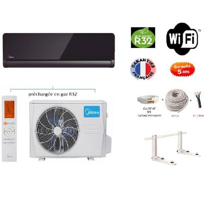 Pack Reversible Klimaanlage Mono-Split MIDEA PURE GLASS 3500w 35m2 + 7 Meter Installationskit Image