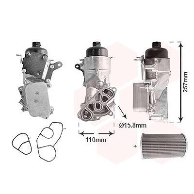 Van Wezel Ölkühler, Motoröl [Hersteller-Nr. 09013729] für Citroën, Fiat, Ford, Mazda, Mini, Mitsubishi, Peugeot, Toyota Image