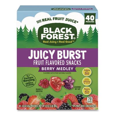 Black Forest Juicy Burst Fruit Flavored Snack, Berry Medley, 32 oz, 40/Box (BLFFER02067) Box of 40 Black Forest®