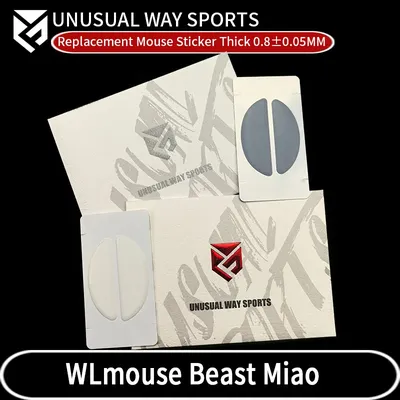 UnusualWaySports Mouse Skates Feet Wlmouse Beast Miao Cambered Surface PTFE Anti Collapse Magic Ice Silver Fox
