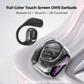 HTC NE11 Bluetooth 6.0 OWS Cuffie wireless Auricolari per traduzione Touch screen a colori Durata della batteria ultra lunga