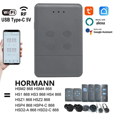 HORMANN WIFI Smart Garage Door Opener 868MHz Remote Control Tuya Smartlife App Timer HSM4 HSM2 HSE2 HSE4 HS4 Transmitter Alexa