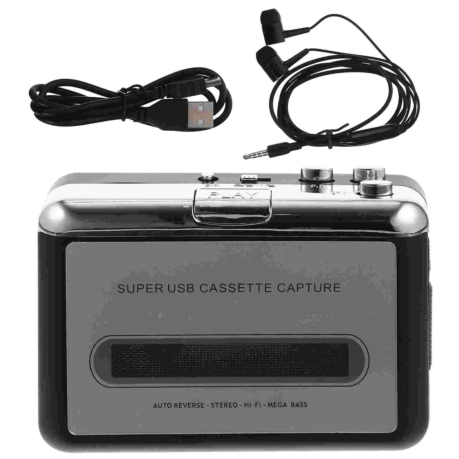 Convertitore portatile per cassette Trasvertitore per lettore musicale USB Mp3 ad alta fedeltà per cassetta compatta per conversione digitale
