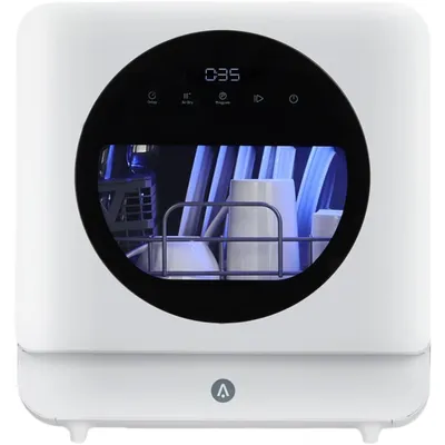 Countertop Dishwasher 6 Washing Programs Low Noice 2 Water Inlet Methods Strong Hot Air Drying Portable Dishwasher for Home