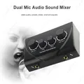 Mixer audio portatile per karaoke Sistema audio professionale con doppie ingressi per microfono Macchina audio audio digitale Sistema mixer Echo OK