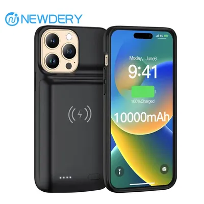 10000mAh Battery Case For iPhone 13/13 Pro/14/14 Pro Wireless Charging Power Bank Cover External Battery 10000mAh Power Case