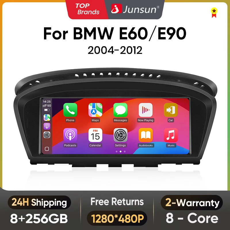 Junsun Carplay für Apple Autoradio Multimedia für BMW 5er E60 E61 E63 E64 für BMW 3er E90 E91 E92 E93 Android Auto Image