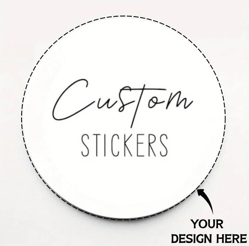 Individuelle Design-Aufkleber für jeden Anlass – Laden Sie Logo/Foto aus, um personalisierte Aufkleber, Event-Dekoration und Geschenketiketten zu erstellen Image