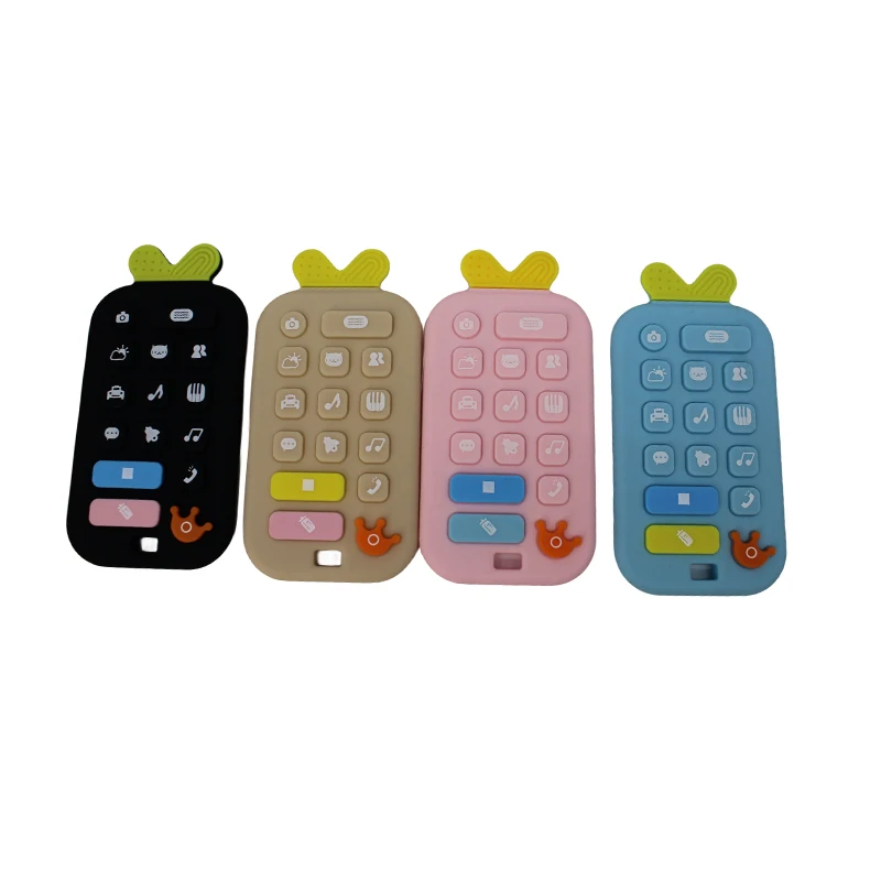 Silikon-Beißring für Babys, Anti-Essen, Handberuhigung, Spielzeug, Silikon-Beißring, ferngesteuerter Beißring, kognitives Zahnspielzeug Image