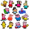 15/50 Stück MINISO süße Cartoon Schwein Schuhe Charms PVC Clog Sandalen Dekorationen Garten Schuh Zubehör Schnalle für Kinder Geschenke