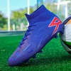 Hohe Qualität Fußball Boot Männer High Top AG Fußball Schuhe Mann Größe 35-47 Blau Futsal Schuhe Für Männer turnschuhe zapatillas de deporte