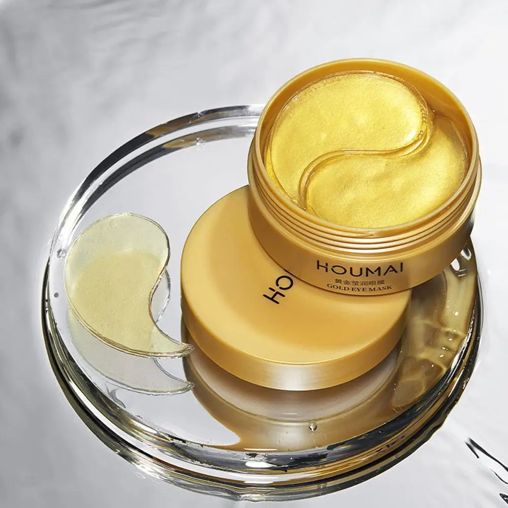 1/2/3 Boxen 24K Gold Augengel-Pads Augenmaske unter den Augenklappen für dunkle Kreise und Schwellungen, feuchtigkeitsspendend, mit Kollagen-Hyaluronsäure Image