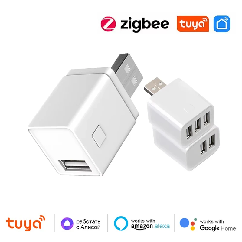 Tuya Smart WiFi Zigbee 1/2/3 Gang Mini USB Power Adapter Ladestecker Smart Leben APP Timing Sprachsteuerung über für Alexa Google Image