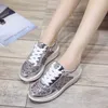 Sport Schnürschuhe Turnschuhe Frau Schuhe hoch auf Plattform bequeme und elegante Sportschuhe für Frauen Verkauf billige Qualität 39 a