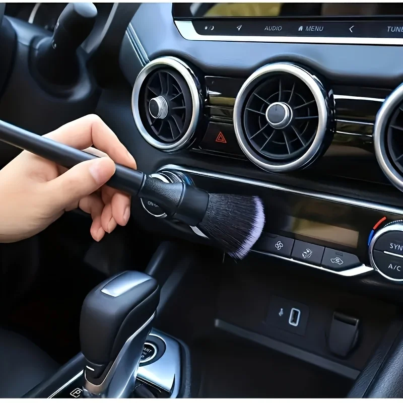 1 Stück Detailpinsel für den Autoinnenraum | Reinigungs- und Staubwerkzeug mit weichen Borsten | für Armaturenbrett und Innenraum | Autobürste aus Kunststoff Image