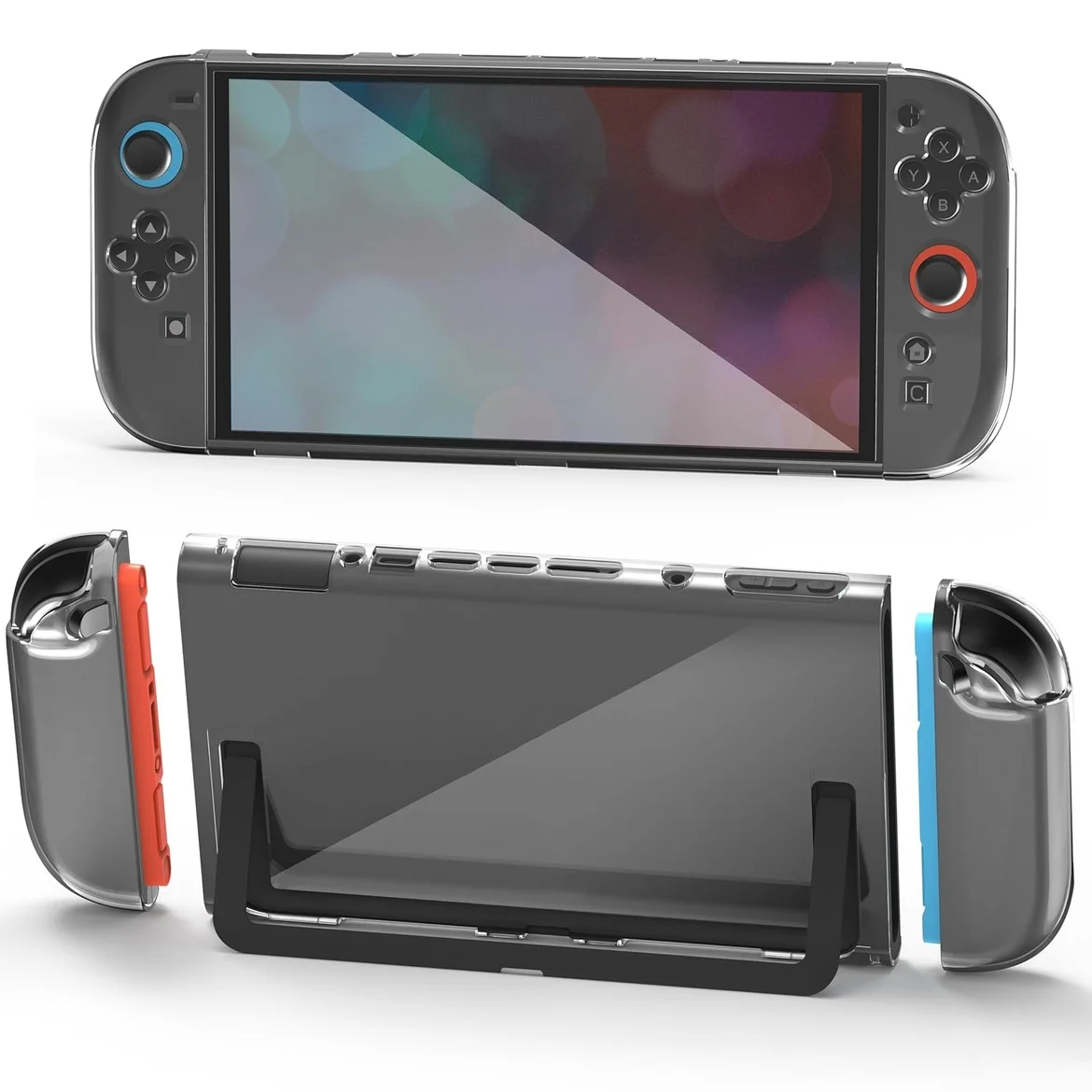 PC + TPU Clear Case Kristall Schutzhülle für Nintendo Switch 2, kratzfest, geteilter Schalenschutz für Switch 2-Zubehör Image