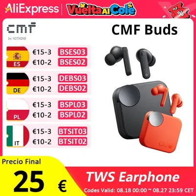 Global Verison CMF by Nothing Buds 42dB Aktive Geräuschunterdrückung ANC mit Transparenzmodus IP54 Ultra Bass Technologie 2.0 CMF Buds Wireless Kopfhörer Image