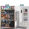 Schuh-Organizer mit 24 Taschen über der Tür, große Netztaschen, transparentes Stoff-Schuhregal, Aufbewahrungstasche für Schlafzimmer