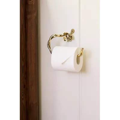 Elwood Mixed Metal Floral Toilet Paper Holder