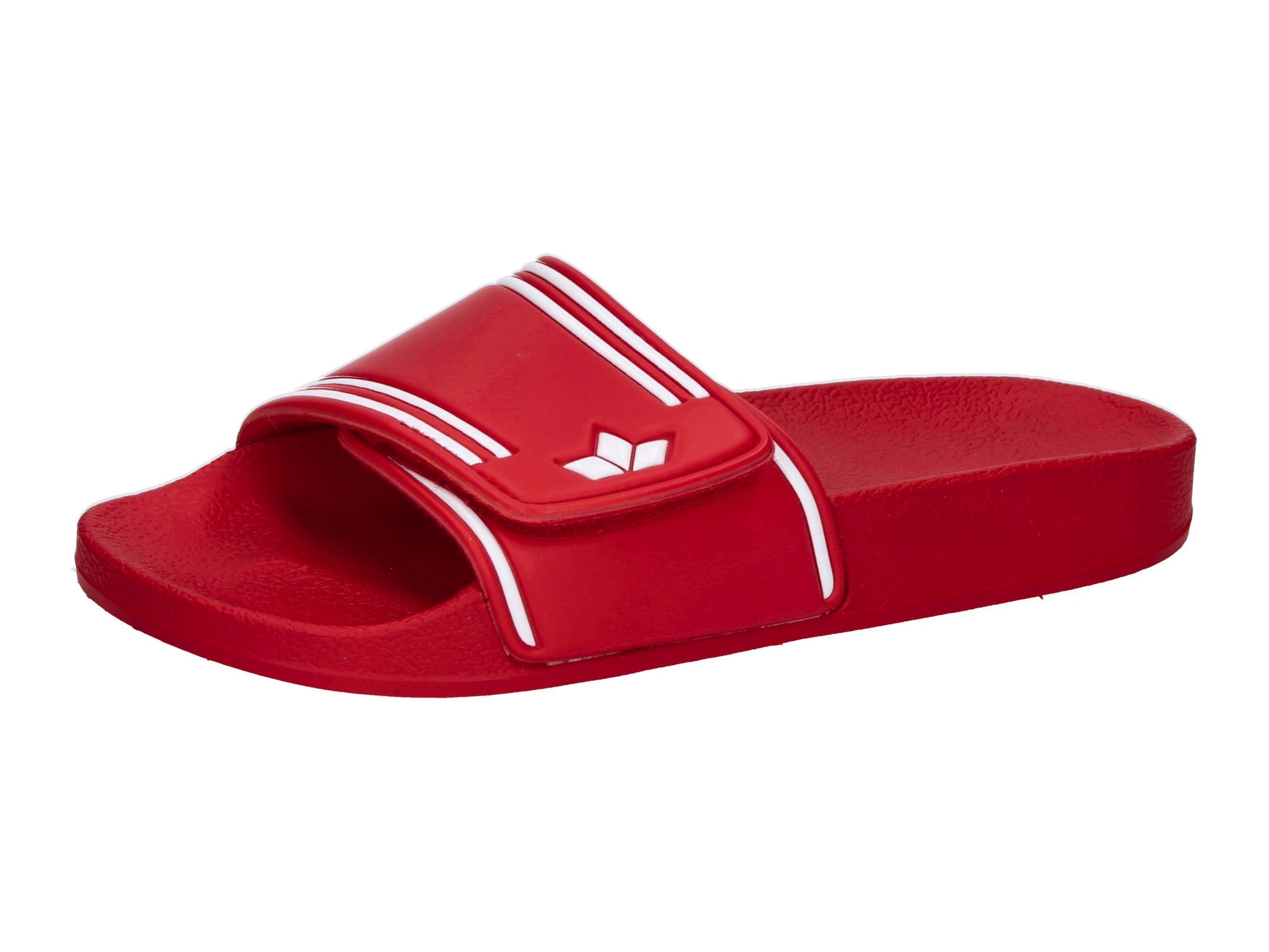 Badepantolette LICO "Badesandale Coast V", Herren, Gr. 37, rot, Synthetik, Schuhe