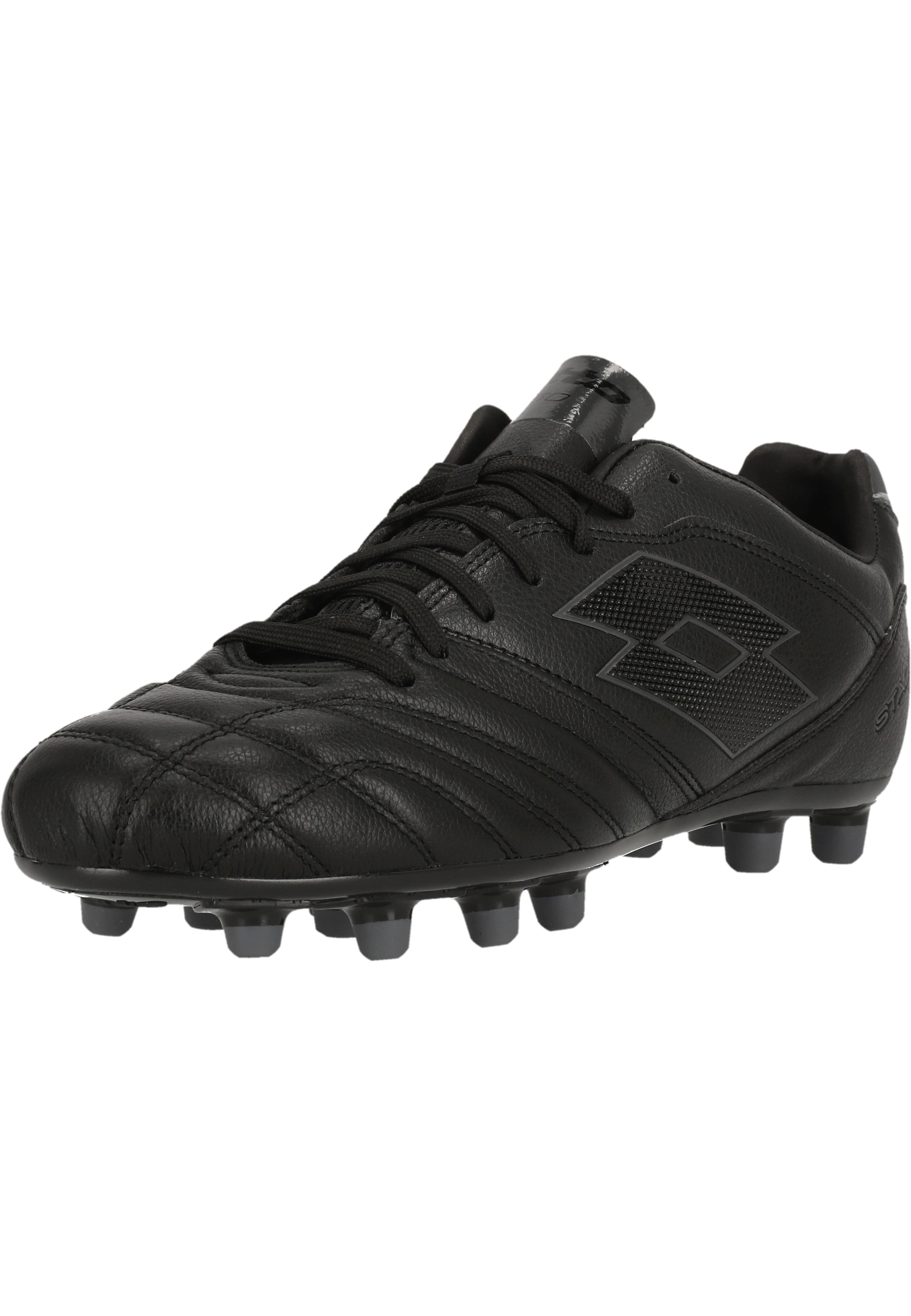 Fußballschuh LOTTO "Stadio 300 III", Herren, Gr. 41, schwarz (schwarz, grau), Polyurethane, Schuhe Fußballschuh, mit konischen Noppen
