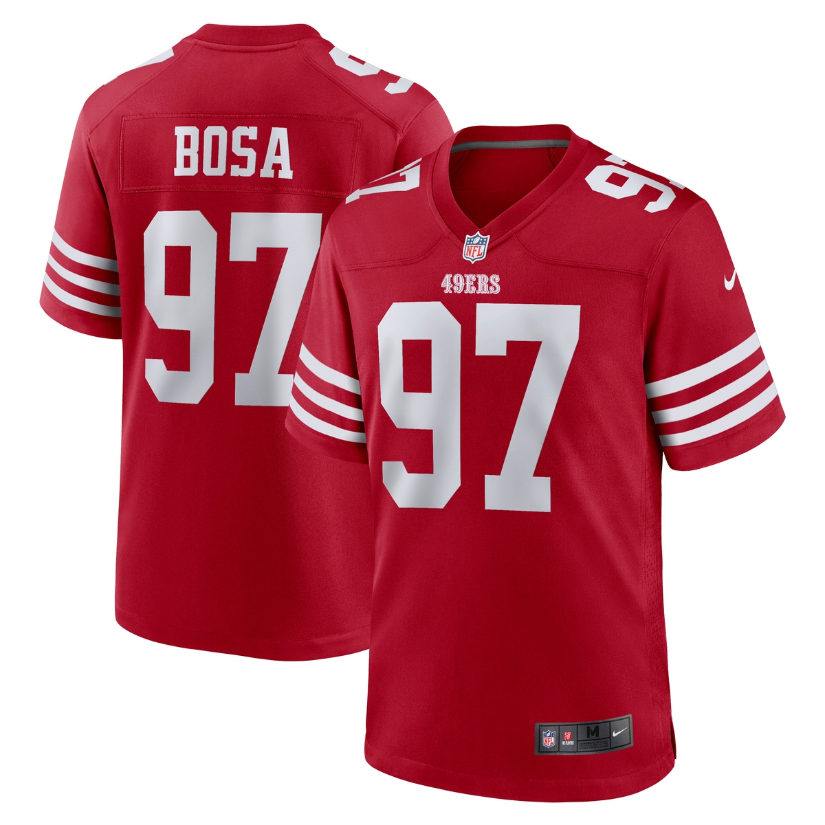 Footballtrikot NIKE "Nike Trikot San Francisco 49ers Nike Game Bosa 97", Herren, Gr. L, rot, 100% Polyester, Trikots Image