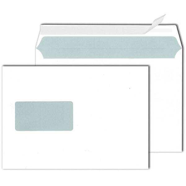 Mailmedia Briefumschläge DIN C5 mit Fenster 500 Stück weiß, 22.9x16.2 cm