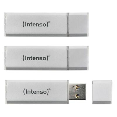 Intenso 3er-Pack USB-Sticks »Alu Line« 16 GB grau, 1.7x0.6x6 cm