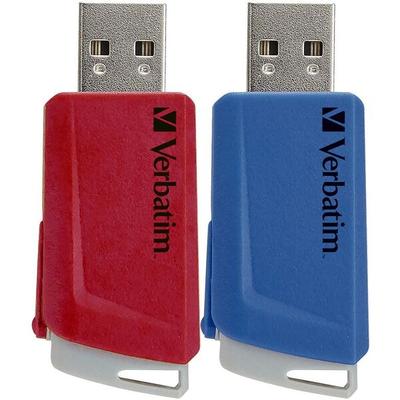 Verbatim 2er-Pack USB-Sticks »Store ´n´ Click« 32 GB rot, 2.2x1x5.3 cm