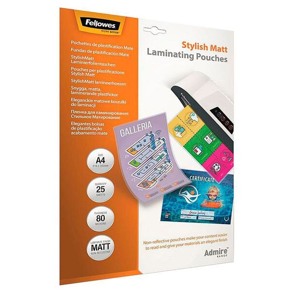 Fellowes 25x Laminierfolien »Admire Stylish Matt« 80 µm Image