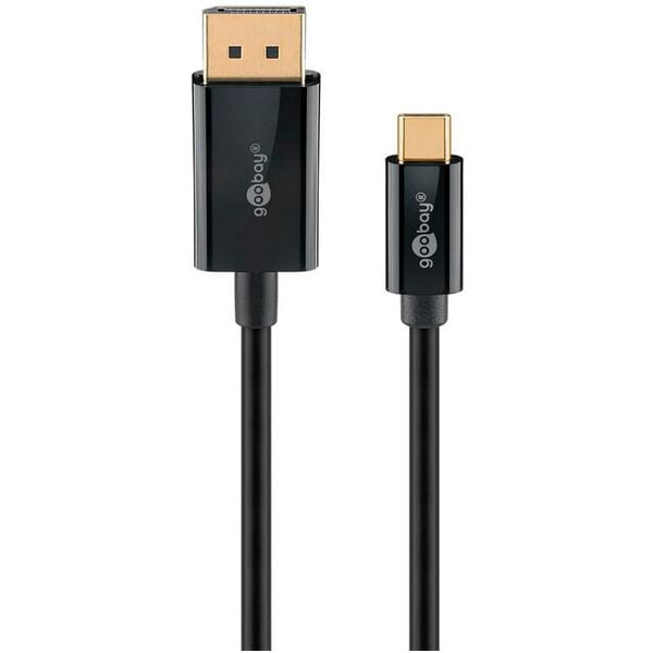 goobay Adapterkabel USB-C 3.1/DisplayPort schwarz 3.0 m schwarz