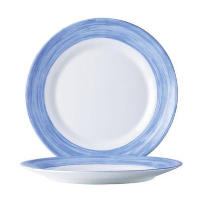 Arcoroc Speiseteller Brush Teller flach 23,5cm 6 Stück blau, 23.4x2.5x23.4 cm Image