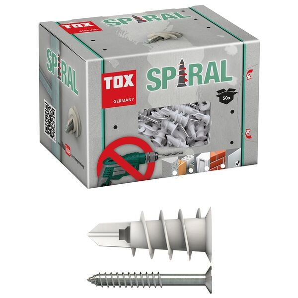 TOX Dübel- und Schrauben-Sortiment »SPIRAL« 32 mm 50 Stück