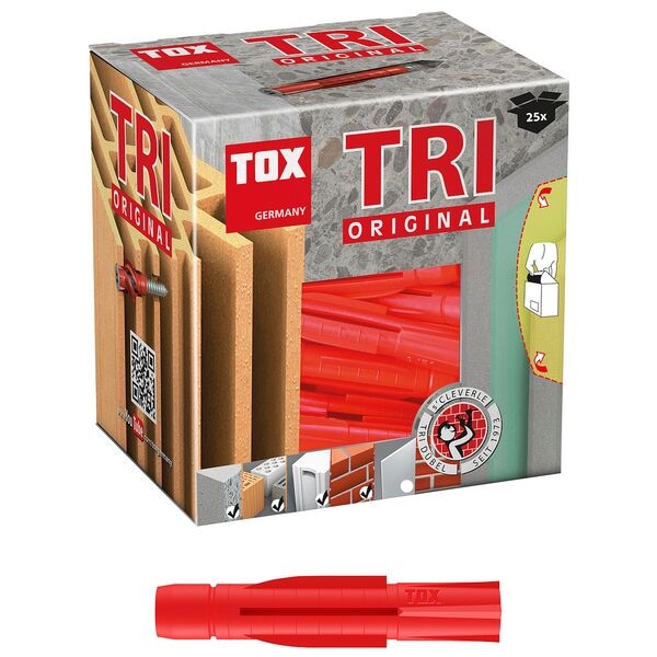 TOX Universaldübel »TRI 12/71« 25 Stück grau