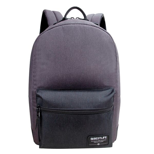 BESTLIFE Laptop-Rucksack AUDREY 35,8 cm (14,1 Zoll) grau grau, 28x42x16 cm Image