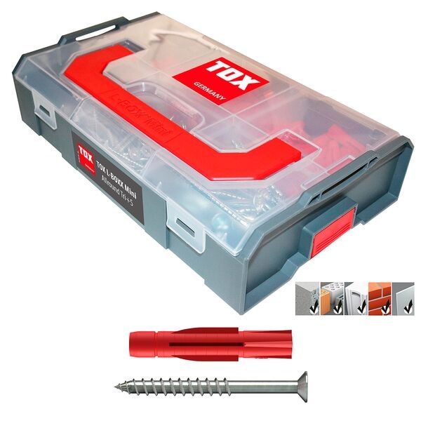 TOX Dübel- und Schrauben-Sortiment »L-BOXX TRI Micro Allround« 280 Stück grau Image