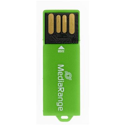 MediaRange USB-Stick »PAPER-CLIP« 32 GB grün, 1.2x0.5x3.6 cm