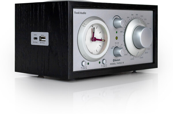 Tivoli Audio Model Three BT/AM/FM/Clock radio (Black/Silver)