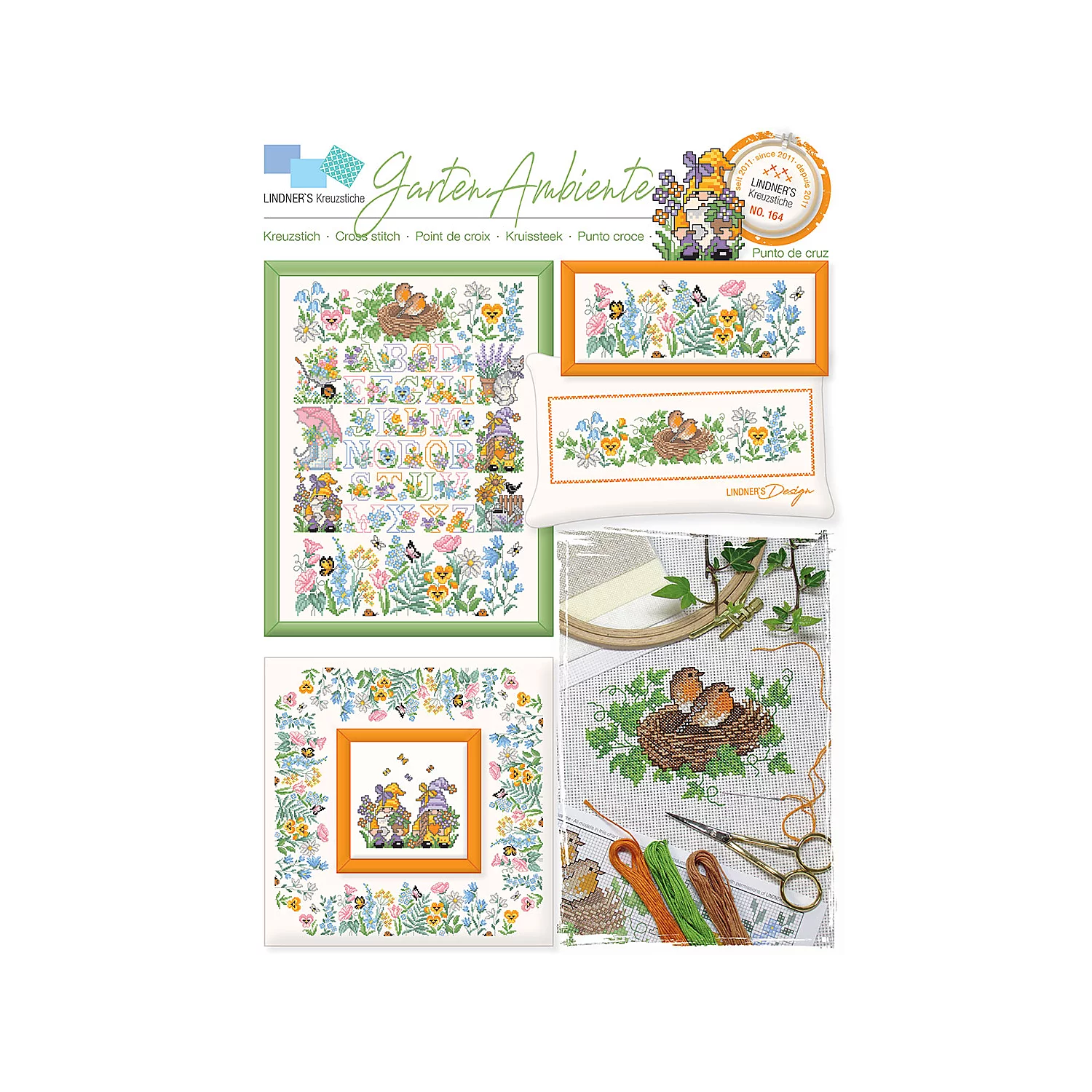 Grille de broderie "ambiance jardinale