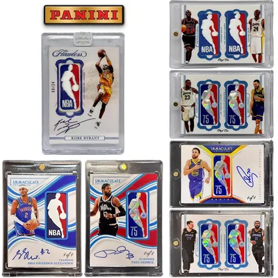 Panini Immaculate Nba Logoman Kobe Byrant Stephon Curry Luka Doncic Diy Homemade Basketball Star Trading Cards Gift Collection