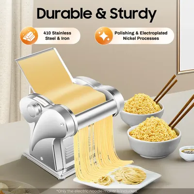 135W Household Electric Noodle Machine Noodle Machine Small Automatic Commercial Stainless Steel Multi-Function Rolling Machine