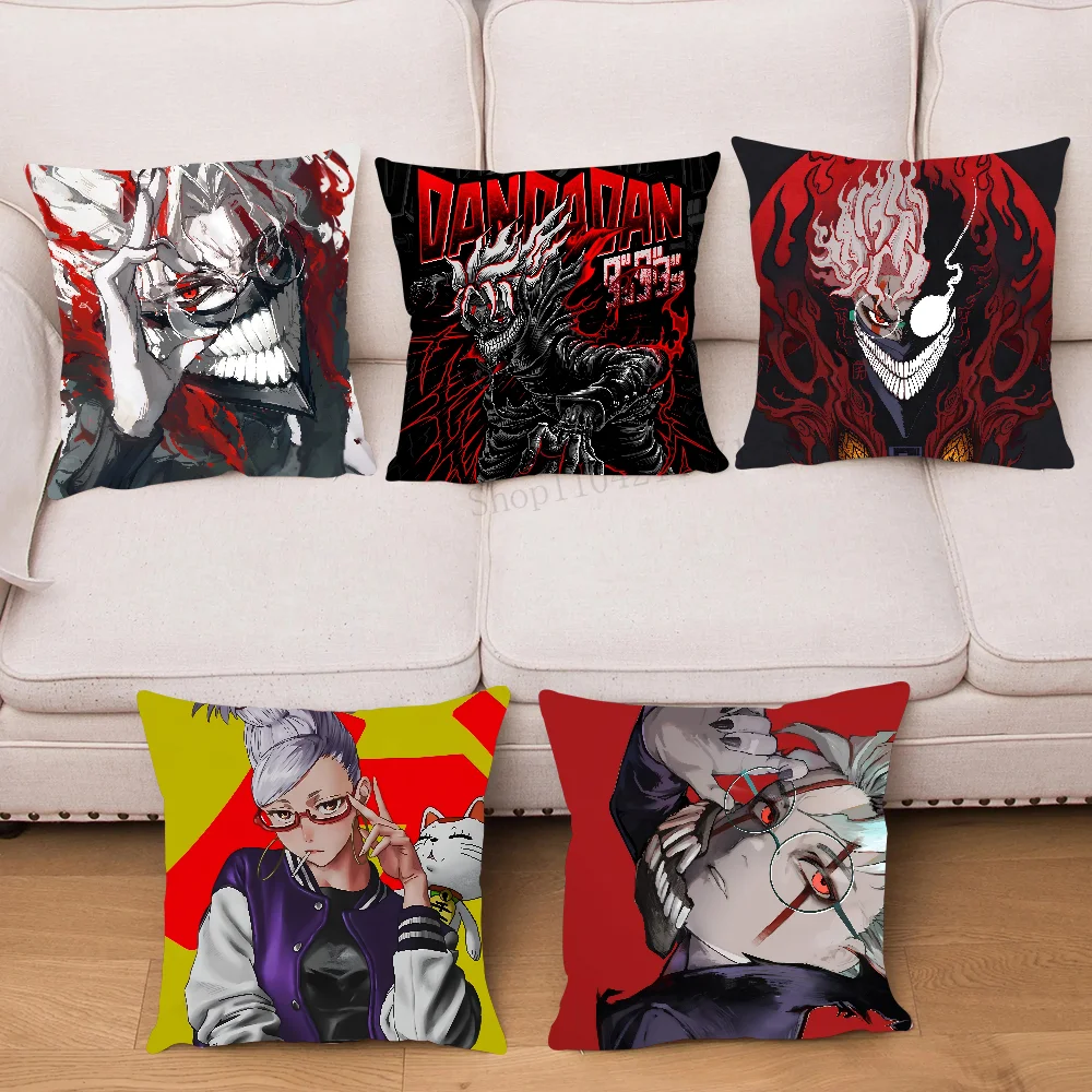 Anime Dandadan Kissenbezug Quadratisches Kissen Schlafzimmer Sofa Freizeit Komfort Kissen Auto Wohnzimmer Dekoration Image