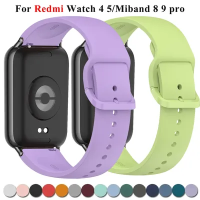 Silicone Sports Strap for Redmi Watch 4 5 Replacement Band for Xiaomi Mi band 9/8 pro Women Men Smart Watch WristBand Bracelet